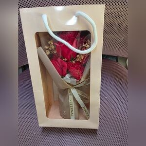 Elegant Red Flower Bouquet in Gift Bag